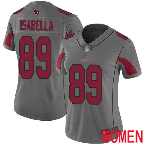Arizona Cardinals Limited Silver Women Andy Isabella Jersey NFL Football #89 Inverted Legend->women nfl jersey->Women Jersey